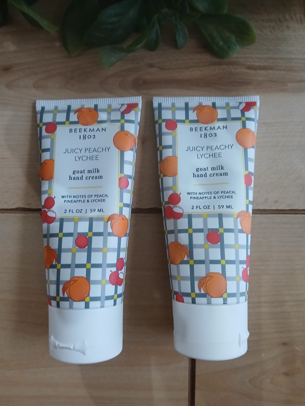 Beekman 1802 Juicy Peachy Lychee Goat Milk Hand Cream ~ Brand New Set Of Two
